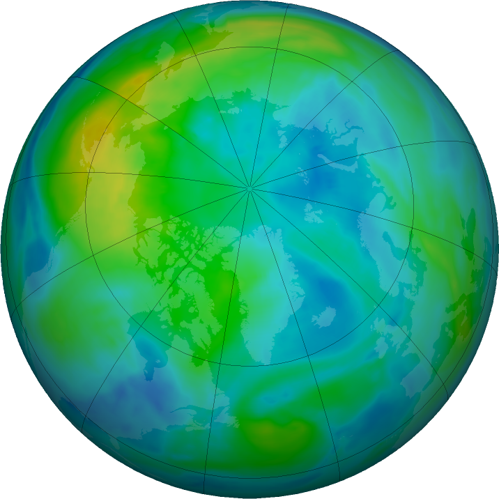 Arctic ozone map for 14 October 2021